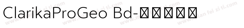 ClarikaProGeo Bd字体转换